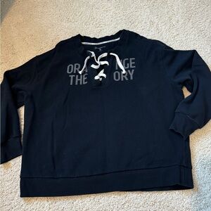 Orangetheory Fitness OTF crew sweatshirt black lace up